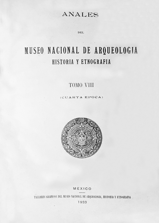 					Ver 1933: Cuarta época (1922-1933) Tomo VIII. Anales del Museo Nacional de Arqueología, Historia y Etnografía
				